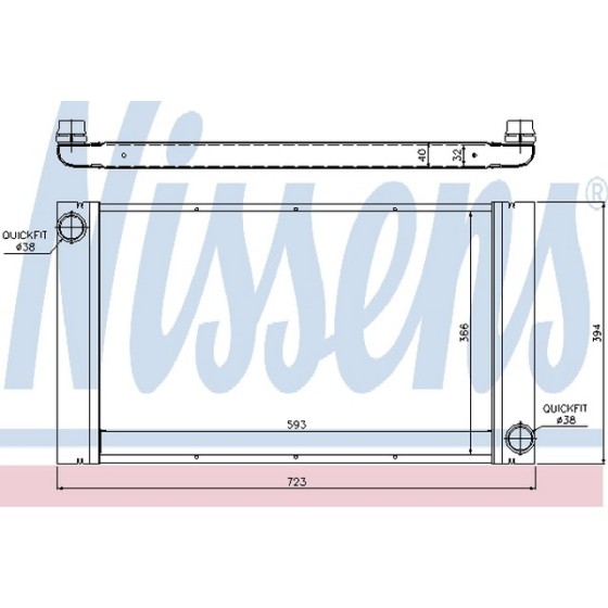 Nissens SU Radyatörü Man Klimali E60 M47n-57n - Kod NSN60765 - OEM 17117794836 ürün görseli