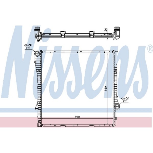 Nissens SU Radyatörü Man 3.0i-3.0d E53 M54-m57 - Kod NSN60789A - OEM 17117544669