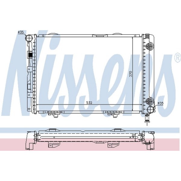 Nissens SU Radyatörü Otomatik 124 - Kod NSN62557A - OEM A1245002403