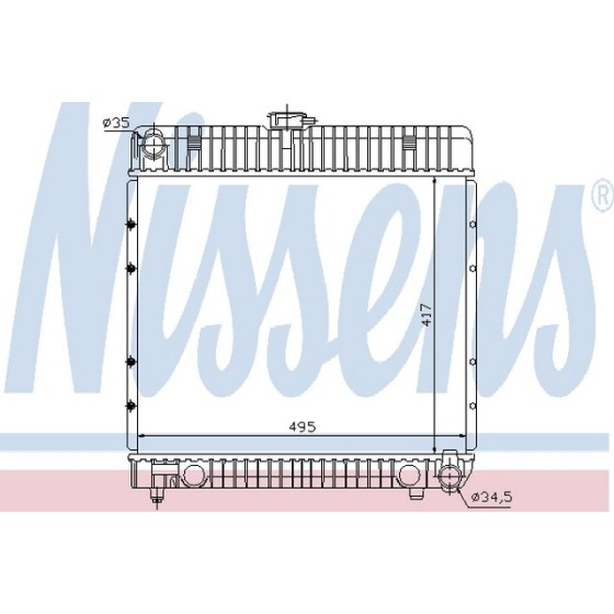 Nissens SU Radyatörü Man 123 - Kod NSN62710 - OEM A1235010201 ürün görseli