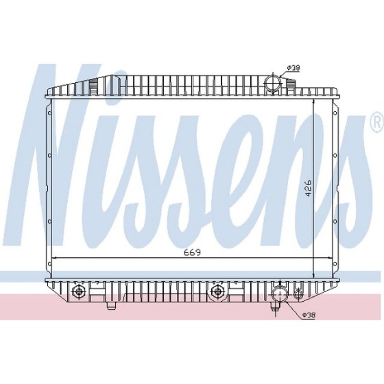 Nissens SU Radyatörü 126 1982 - Kod NSN62727A - OEM A1265004803 ürün görseli