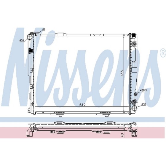 Nissens SU Radyatörü Klimali 124 606 - Kod NSN62762A - OEM A1245002302 ürün görseli