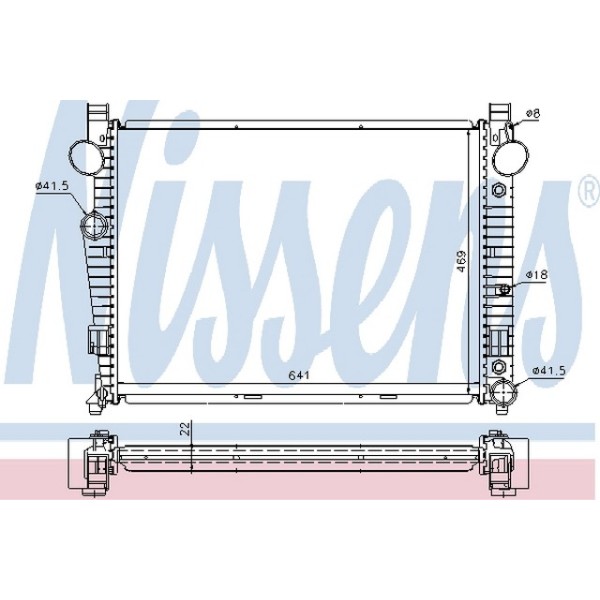 Nissens SU Radyatörü 220 112 - Kod NSN62771A - OEM A2205000003