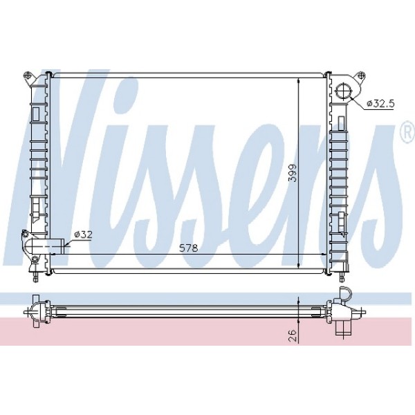 Nissens SU Radyatörü Klm - Kod NSN69700A - OEM 17117570821