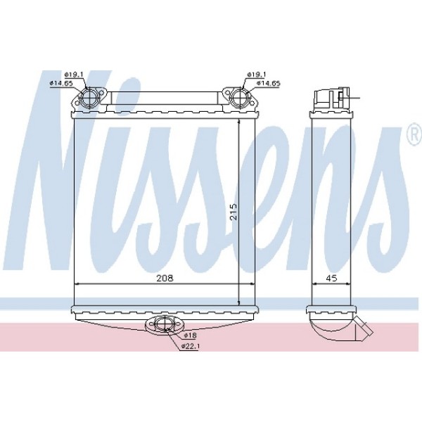 Nissens Kalorifer Radyatörü 126 - Kod NSN72001 - OEM A0028355201