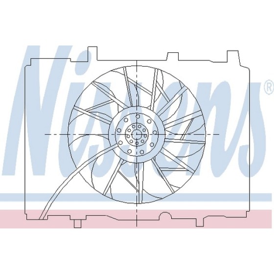 Nissens Fan Tekli Küçük Pervaneli Davlumbazli 210 - Kod NSN85489 - OEM A0015003593 ürün görseli