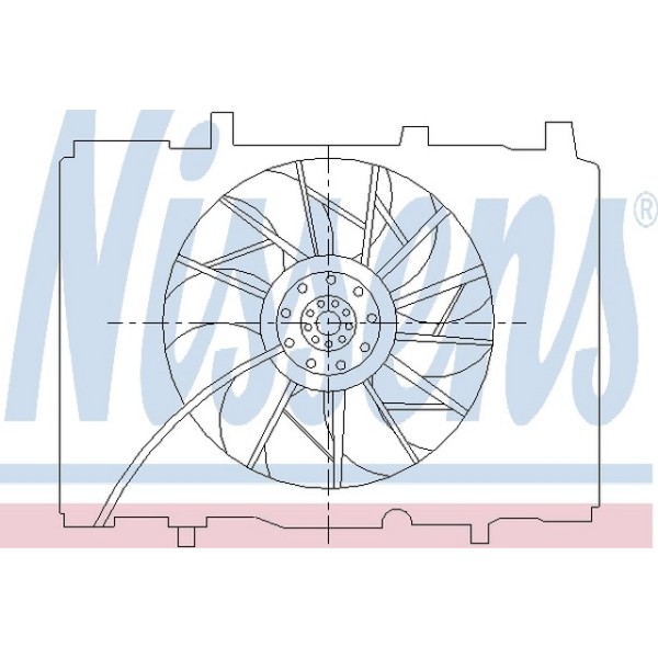 Nissens Fan Tekli Küçük Pervaneli Davlumbazli 210 - Kod NSN85489 - OEM A0015003593