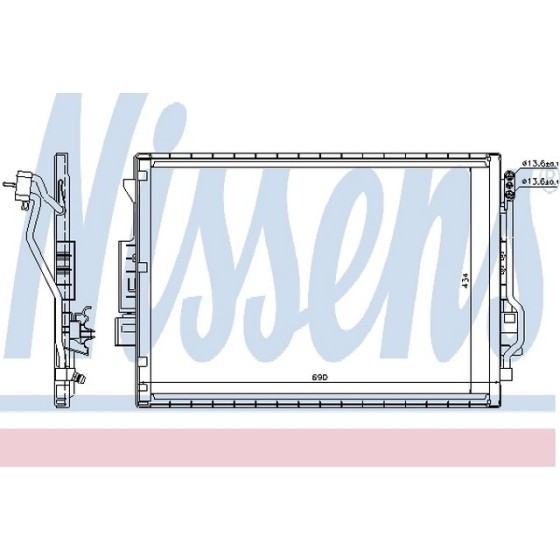 Nissens Klima Radyatörü 221 2009 - Kod NSN940137 - OEM A2215001354 ürün görseli