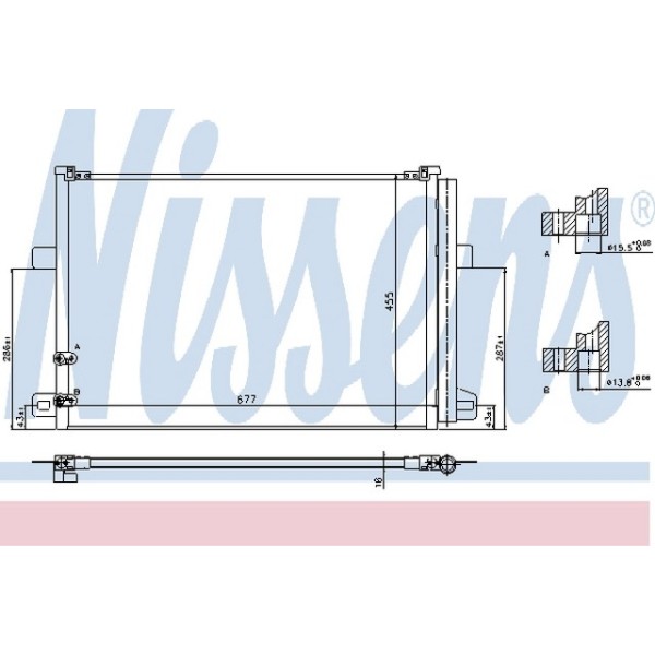 Nissens Klima Radyatörü Cdca Volkswagen Amarok 2.0TDİ - Kod NSN940225 - OEM 2H0820411A