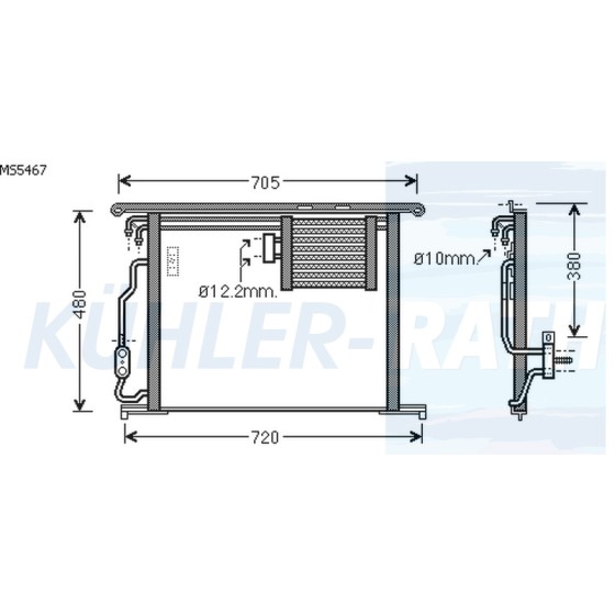 Nissens Klima Radyatörü 220 - Kod NSN94380 - OEM A2205001054 ürün görseli