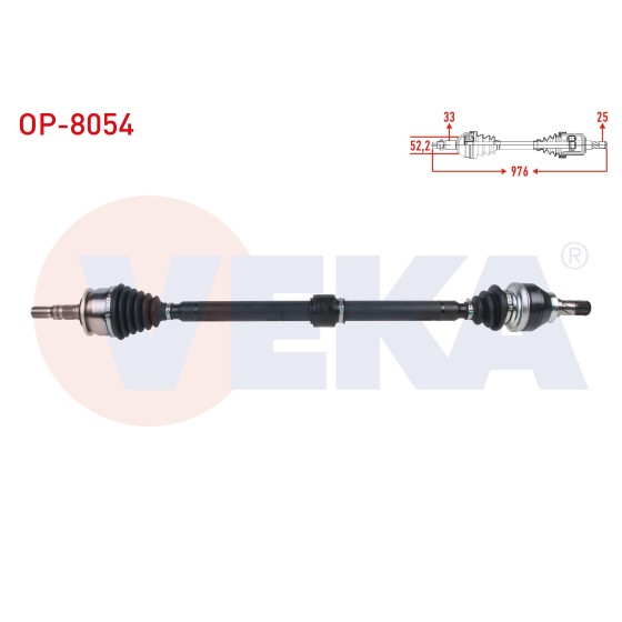 VEKA Komple Aks Sag Uzunluk 976mm Opel Astra K 1.4 Turbo M / T 2015- Op-8054;komple Aks Sag Uzunluk 976mm Opel Astra K 1.4 Turbo M / T 2015 - Kod OP-8054 - OEM 13367074 ürün görseli