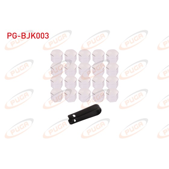 PUGA Bijon Kapak Seti Krom 20 Adet+cikartma Aparati Pg-bjk003;bijon Kapak Seti Krom 20 Adet+cikartma Aparati - Kod PG-BJK003 - OEM 1Z06011732ZZ ürün görseli