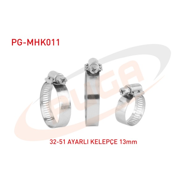 PUGA Hortum Kelepcesi Ayarli 32-51 / 13mm - OEM PG-MHK011