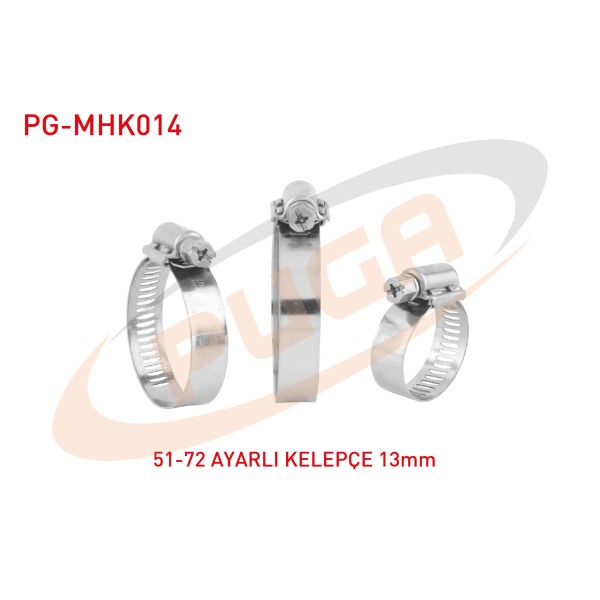 PUGA Hortum Kelepcesi Ayarli 51-72 / 13mm - OEM PG-MHK014