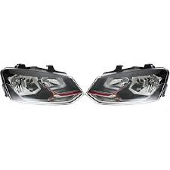İthal Ön Far - Far Set ( Kirmizi Çizgili ) Volkswagen Polo 2014-gti - Kod PLO09-7010G - OEM 6C1941773 ürün görseli