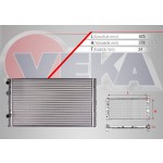 WAGEN SU Radyatörü Mekanik Volkswagen Polo-seat Cordoba-skoda Fabia Aee-alm-afh 1, 4 16v-1, 6 (Klimali) 94-99 - Kod RD-VW013 - OEM 1H0121253