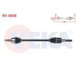 VEKA Komple Aks Sol-sag Arka Uzunluk 806mm Land Rover Freelander 1.8 16V - 2.0 DI - 2.0 TD4 - 2.5i 1998-2007 - Kod RV-8008 - OEM TOB000110