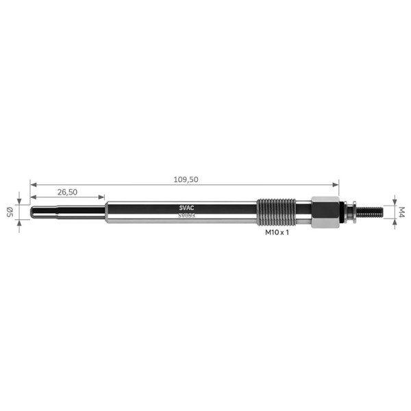 SVAC Isitma Kizdirma Bujisi Land Rover Range Rover Discovery II 2.5 Td5-2.5 Audi TDI 98-16 - Kod SV093 - OEM ETC8847