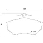 TEXTAR Fren Balatası - Ön-fişsiz Abf Volkswagen Golf 3 Gti 2.0 - Kod TEX2016804 - OEM 357698151B