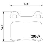 TEXTAR Arka Fren Balatası - Kod TEX2068701 - OEM A0004209820