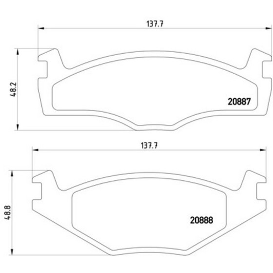 TEXTAR Fren Balatası - Ön-fişsiz E.m Volkswagen Golf 2 1.8 - Kod TEX2088707 - OEM 321698151 ürün görseli