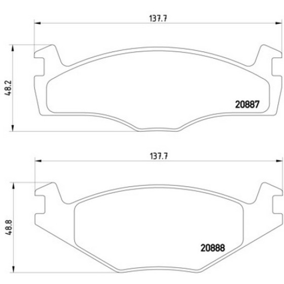 TEXTAR Fren Balatası - Ön-fişsiz E.m Volkswagen Polo 2 1.4 - Kod TEX2088708 - OEM 867698151 ürün görseli