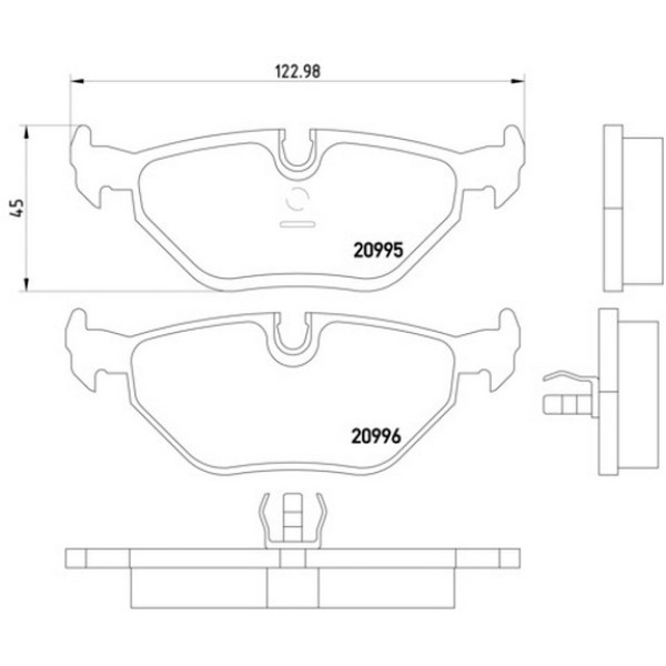 TEXTAR Arka Fren Balatası - E34 - Kod TEX2099501 - OEM 34211160198