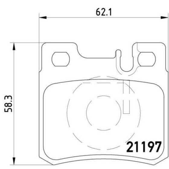 TEXTAR Arka Fren Balatası - Çift Pimli 210 - Kod TEX2119701 - OEM A0014209520 ürün görseli