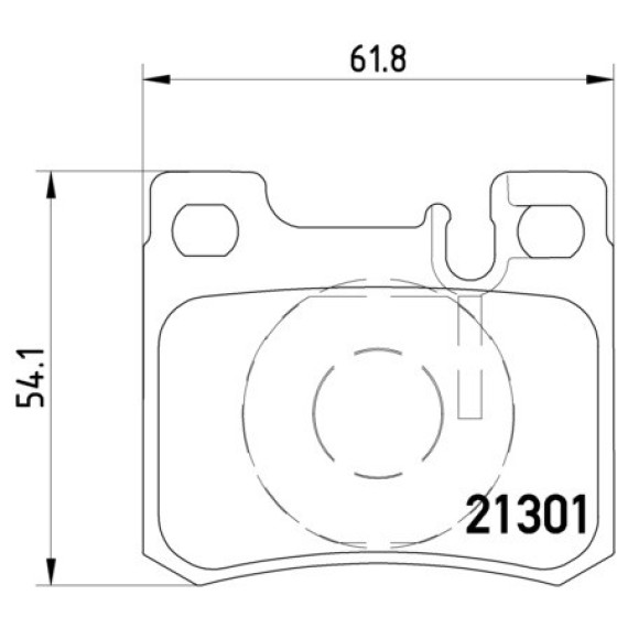 TEXTAR Arka Fren Balatası - Fişli 124 - Kod TEX2130103 - OEM A0024200120 ürün görseli