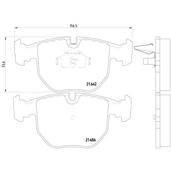 TEXTAR Ön Fren Balatası - 740 E38-53 - Kod TEX2148602 - OEM 34116761252