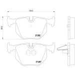 TEXTAR Arka Fren Balatası - E38-53 - Kod TEX2148701 - OEM 34216761250