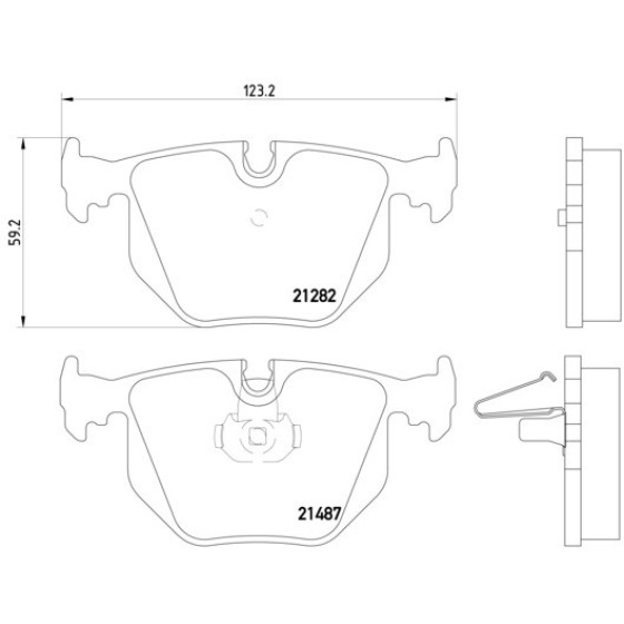 TEXTAR Arka Fren Balatası - E38-53 - Kod TEX2148701 - OEM 34216761250 ürün görseli