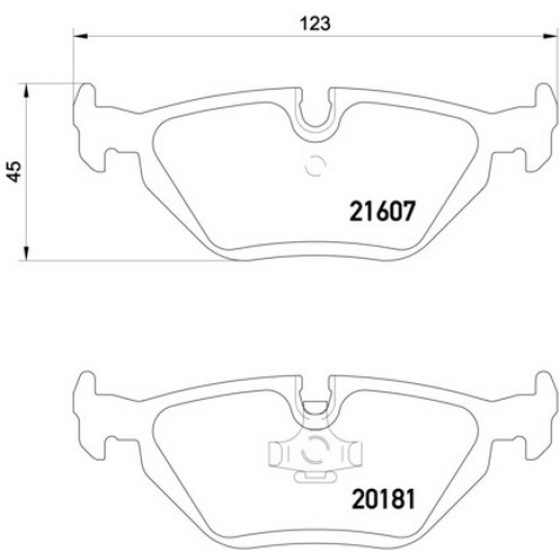 TEXTAR Arka Fren Balatası - E36 - Kod TEX2160702 - OEM 34211158266 ürün görseli