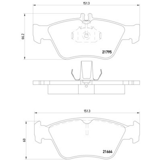 TEXTAR Ön Fren Balatası - 210 - Kod TEX2166404 - OEM A0054204720 ürün görseli