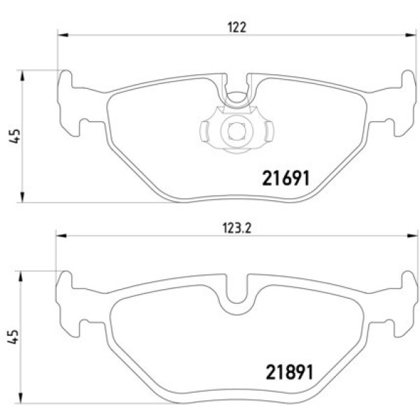 TEXTAR Arka Fren Balatası - E39 - Kod TEX2169103 - OEM 34216761281