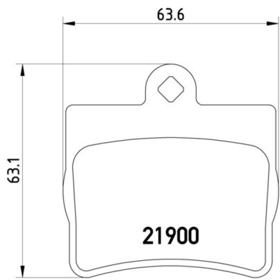 TEXTAR Arka Fren Balatası - Komple 202 - Kod TEX2190003 - OEM A0024205120 ürün görseli