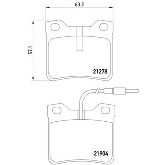 TEXTAR Arka Fren Balatası - 638 - Kod TEX2190403 - OEM A0034200020 ürün görseli