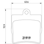 TEXTAR Arka Fren Balatası - Tek Pimli 210 - Kod TEX2191903 - OEM A0024207420