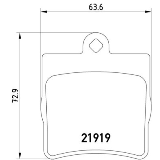 TEXTAR Arka Fren Balatası - Tek Pimli 210 - Kod TEX2191903 - OEM A0024207420 ürün görseli