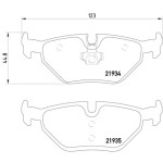 TEXTAR Arka Fren Balatası - E46 - Kod TEX2193402 - OEM 34216778168