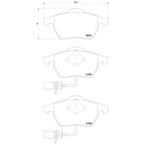 TEXTAR Fren Balatası - Ön-fişli Aeb-afn-avf-awt-bre Volkswagen Passat 4-a4-a6 1.8t-1.9tdi-2.0tdi - Kod TEX2193801 - OEM 4B0698151N ürün görseli