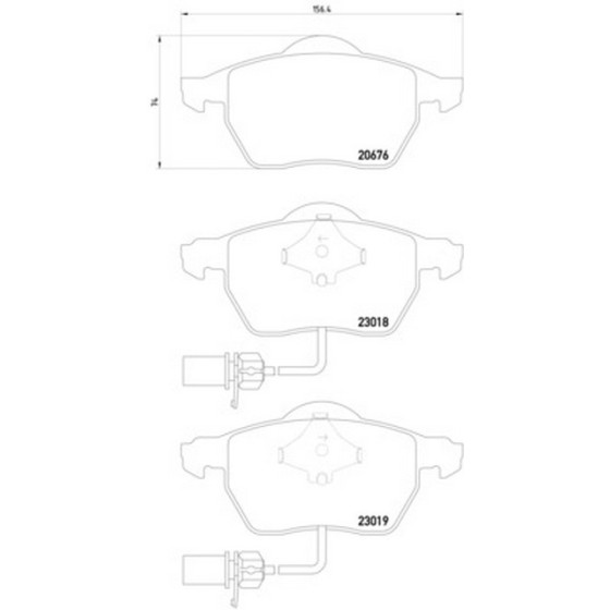TEXTAR Fren Balatası - Ön-fişli Aeb-afn-avf-awt-bre Volkswagen Passat 4-a4-a6 1.8t-1.9tdi-2.0tdi - Kod TEX2301802 - OEM 8E0698151K ürün görseli