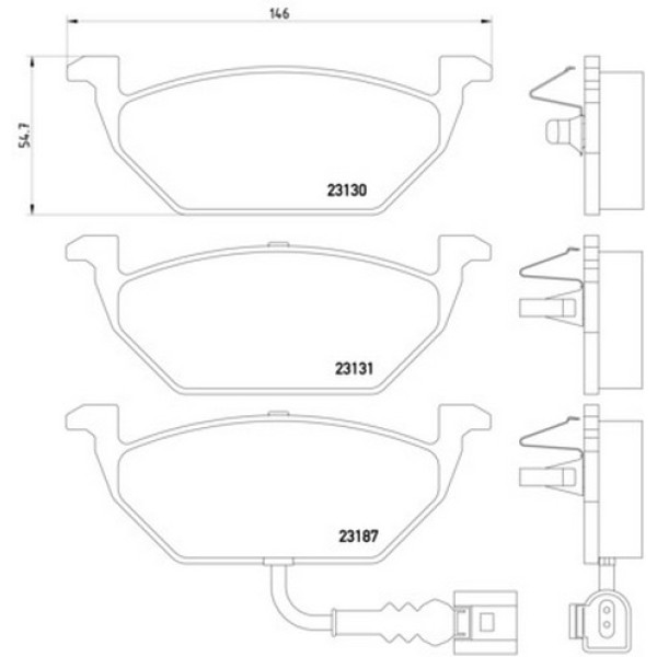 TEXTAR Fren Balatası - Ön-fişli Akl-agr-blf-bse Volkswagen Golf 4 - Volkswagen Golf 5 1.6-1.6fsi-1.9tdi - Kod TEX2313101 - OEM 1J0698151E
