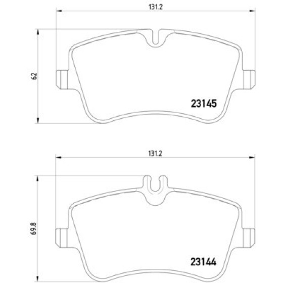TEXTAR Ön Fren Balatası - 2001 - Kod TEX2314401 - OEM A0034205920 ürün görseli
