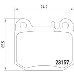 TEXTAR Arka Fren Balatası - 163 - Kod TEX2315702 - OEM A1634201120