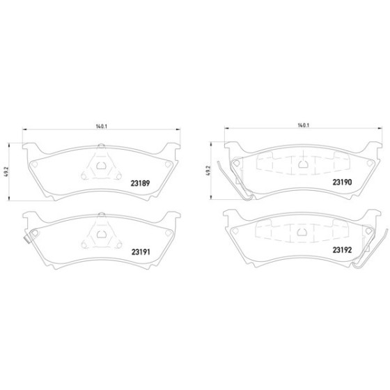 TEXTAR Arka Fren Balatası - 163 - Kod TEX2318902 - OEM A1634200420 ürün görseli