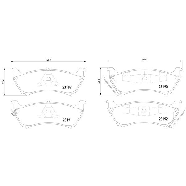 TEXTAR Arka Fren Balatası - 163 - Kod TEX2318902 - OEM A1634200420