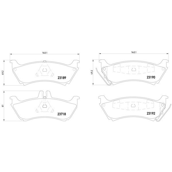 TEXTAR Arka Fren Balatası - 163 - Kod TEX2319002 - OEM A1634200520