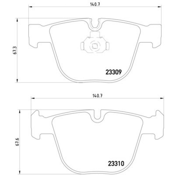 TEXTAR Arka Fren Balatası - E65 - Kod TEX2330902 - OEM 34216768471