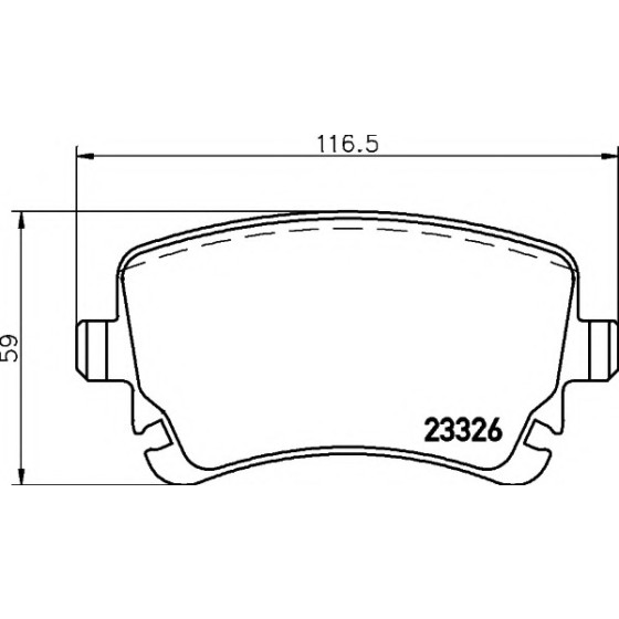 TEXTAR Arka Fren Balatası - Bentley - Kod TEX2332607 - OEM 3W5698451B ürün görseli